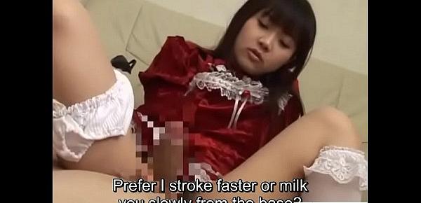  Japanese teen footjob and handjob in POV Subtitles